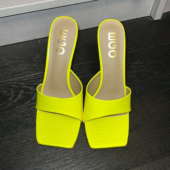EGO Shoes Ego Mule Heels Lime Green Poshmark